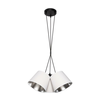 Lestenec na vrvici ZOMA 3xE27/60W/260V bela/sijajni krom