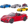 Welly Porsche 718 Spyder RS 12 cm kovinski reverz - mešanica barv (srebrna, rdeča, rumena, modra)
