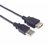 USB 2.0 podaljšek, A-A, 5 m, črn