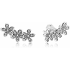 Pandora Romantični srebrni uhani marjetice 290744CZ srebro 925/1000