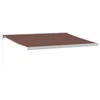 Vidaxl Ročno zložljiva tenda rjava 450x300 cm