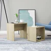 vidaXL Komplet klubskih mizic sonoma hrast 48x30x45 cm iverna plošča