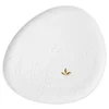 Krožnik iz belega porcelana GOLD LEAF, velik