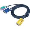 ATEN KVM priključni kabel [1x SPHD-15-vtič - 2x PS/2-vtič, VGA-vtičnica] 6 m črn ATEN