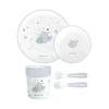 Kikka Boo Set posuđa za bebe, 4 komada, Belo-plavi
