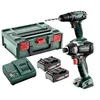 Metabo set bušilica BS 18 i udarni odvrtač SSD 18 LT 200 BL; 18V; 2x2Ah + punjač SC 30 + kofer metaBox 145 (6851930006)