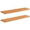 vidaXL Stopnice 2 kos 110 x 25 x 2 cm Svetlo rjava Trda bukovina