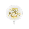 shumee Folija balon Happy Birthday To You, bel, 35 cm