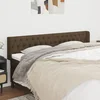 Vidaxl vidaXL Vzglavje s krilci temno rjavo 203x16x78/88 cm blago