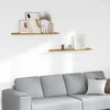 Polica na zidu Zidne 2 pcs Bež 100 x 9 x 3 cm Konstruirano drvo