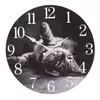 Autronic Stenska ura Wall clock - diameter 34 cm, MDF, playful kitten (HA1806)