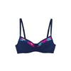 LASCANA Bikini zgornji del mornarska / turkizna / kobalt modra / neonsko roza