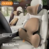 Qiaoshi Set jastuka za vrat i leđa za auto sedište, 3 Komada, 32x8.5x20 cm, Boja kafe