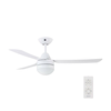 BAYSIDE 531016 - Plafonski ventilator MEGARA 2xE14/15W/230V bela + daljinski upravljač