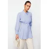 Trendyol Modest Ženska košulja Tctaw24Tg00027, Plava