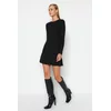 Trendyol Black Mini Sweater Crew Neck Dress