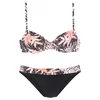 BUFFALO Bikini  rjava / svetlo roza / črna / bela