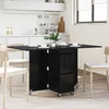 Blagovaonski stol 140 x 80 x 77 cm Konstruirano drvo Crni hrast