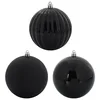 Set božićnih kuglica XL 15 pcs Crna Plastika