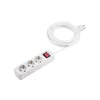 Produžni Kabel | 3 Utičnice | Kabel 3 m | Prekidač | Bijeli