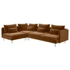 SÖDERHAMN Ugaona sofa, 4-sed, bez stranice/Alhamn tamna žutosmeđa