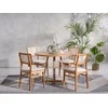 Hanah Home Trpezarijski sto Puffy, 100x100x75 cm, Smeđi