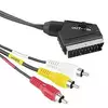 HAMA  AV Kabl SCART (muški) na 3 x činč (muški) in/out prekidač - 1.5m 43178 *I