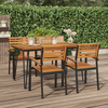 Vrtni stol s U-nogama 140 x 80 x 75 cm od masivnog drva bagrema