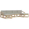 Set vanjskih sofa s jastukom 6 pcs Bijela i svjetlosiva