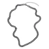 Necklace with a long base chain in black