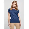 Womens T-shirt with extended shoulder spaceblue