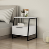 Hanah Home Noćni ormarić Pal 45x50x41cm Belo-Crni