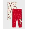 Sinsay - Paket od 2 pamučne helanke Minnie Mouse - crvena