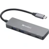 Sandberg USB-C hub razdelilnik, 4-v-1 2x USB-A, 2x USB-C
