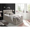 MID.YOU POSTELJA BOXSPRING 120 cm x 200 cm , tekstil umazano rjava
