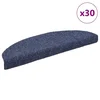 Vidaxl Preproge za stopnice samolepilne 30 kosov 65x21x4 cm modre polkrožne velike