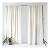 Bela lanena zavesa s tunelom Linen Tales Night Time, 275x140 cm