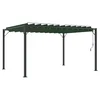 Gazebo s krovom s roletnom 3 x 4 x 2,14 m Zelena