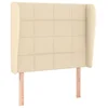 Vidaxl Vzglavje z ušesi krem 83x23x118/128 cm blago