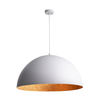 Luster na sajli SFERA 1xE27/60W/230V prečnika 50 cm bela/bakrena