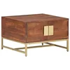 Vidaxl Klubska mizica medeno rjava 67x67x45 cm trden akacijev les