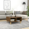 vidaXL Klubska mizica rjavi hrast 60x60x30 cm iverna plošča