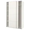 PAX / MEHAMN Garderober, bela/dvostrano bela, 150x66x236 cm