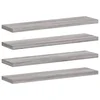 Vidaxl Stenske police 4 kosi siva sonoma 40x10x1,5 cm inženirski les