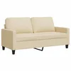 Vidaxl Kavč dvosed krem 140 cm blago