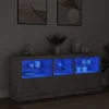 Komoda s LED svjetlima siva boja betona 162 x 37 x 67 cm