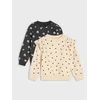 Sinsay - Pamučni duksevi crewneck 2 pack - antracit