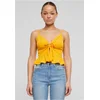 Womens top Waffle Pique Ruffle mango
