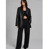 CYCAS DOR Blazer HYPE OVERSIZED LEATHER BLAZER črna