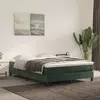 Vidaxl vidaXL Vzmetnica z žepkastimi vzmetmi temno zelena 140x210x20 cm žamet